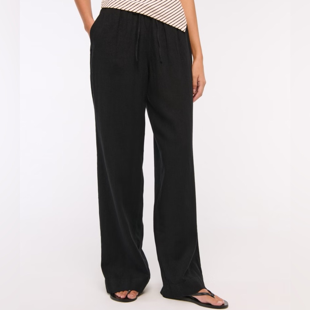 Abercrombie & Fitch Black Straight-Leg Pants